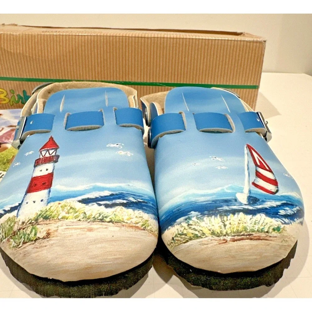 Birkenstock Birki's Kids EU 27 US C9 Narrow Kay Clog Birko-Flor Lighthouse Shoes